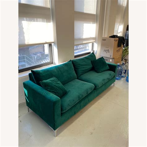 Wayfair Green Velvet Sofa - AptDeco