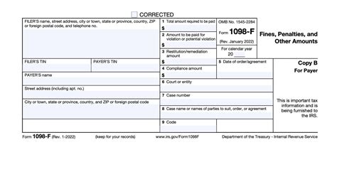 IRS Form 1098 Instructions - Mortgage Interest Statement