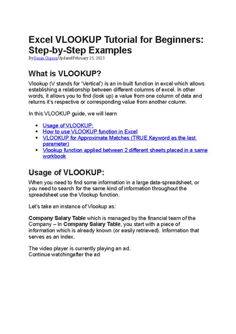 Image result for Excel V Look Up Guide