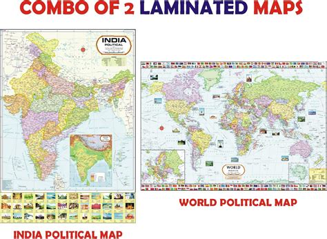 wallpics®Vinyl India Map Wall Door Sticker, 24 x 18 Inches, Multicolour ...