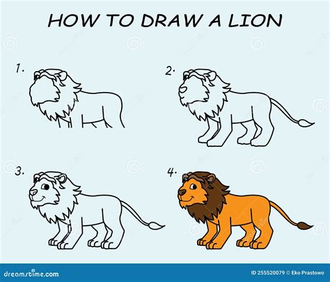 Lion Drawing For Kids Step By Step