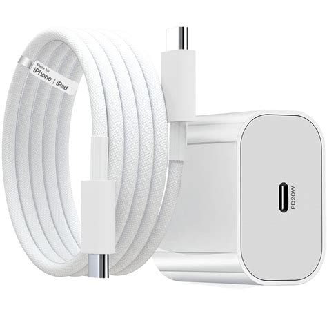 Original 20W iPhone Charger + Type C to Type C [Apple MFi Certified] C ...