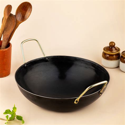Iron Wok Kadai – Handmade Pure Iron Cookware – 80scookware