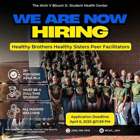 NC A&T Health Center | Hey Aggies! 💙💛 The 2025-2026 HBHS Peer ...