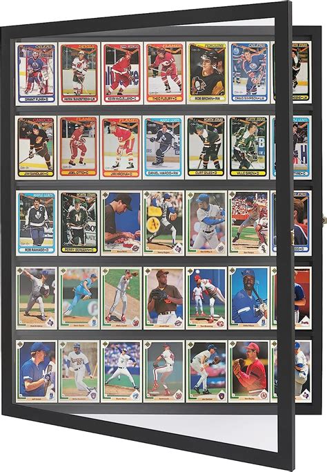 Amazon.com: Americanflat 50-Piece Baseball Card Display Case in Black ...