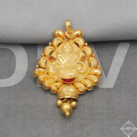 Handmade 22k Yellow Gold Amulet Pendant Necklace Handmade Indian Vinta ...