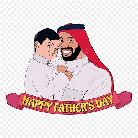 Desenho De Dia Dos Pais Com Tipograpgy árabe E Filho PNG , Dia Dos Pais ...