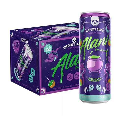 Alani Nu Fast Energy Drink, Zero Sugar, B Vitamins, Witch's Brew, 12 ...
