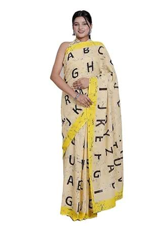 Buy SANGANERI HAST KALA Women?s Cream Yellow Printed Pure Cotton Mulmul ...
