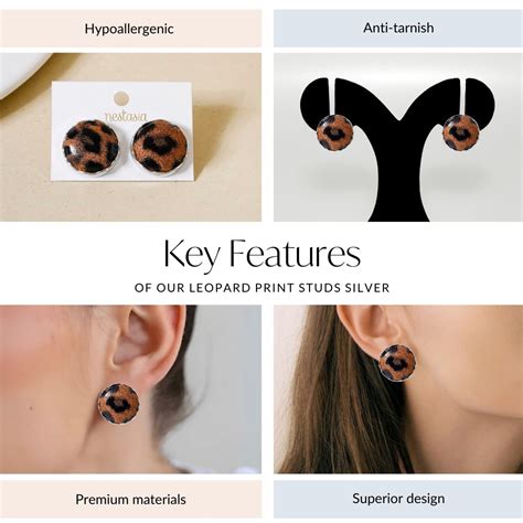 Jewellery Online - Premium Leopard Print Studs Silver | Nestasia