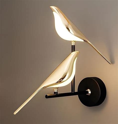 kinis Golden Bird Led Wall Light for Living Room, Modern Style Led Wall ...
