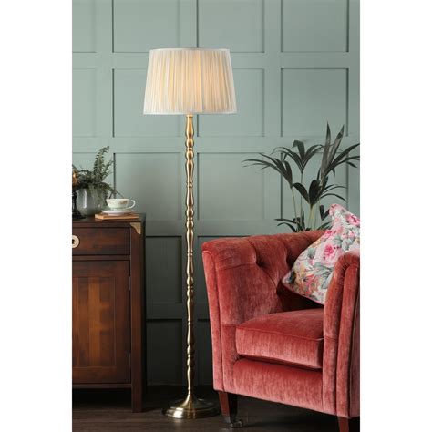Laura Ashley Corey Antique Brass Candlestick Floor Lamp - Base Only ...