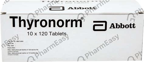 Thyronorm 150 MCG Tablet (120): Uses, Side Effects, Price & Dosage ...
