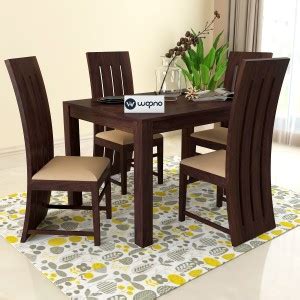 Wopno Furniture Pure Sheesham Foster Chair Solid Wood 4 Seater Dining ...