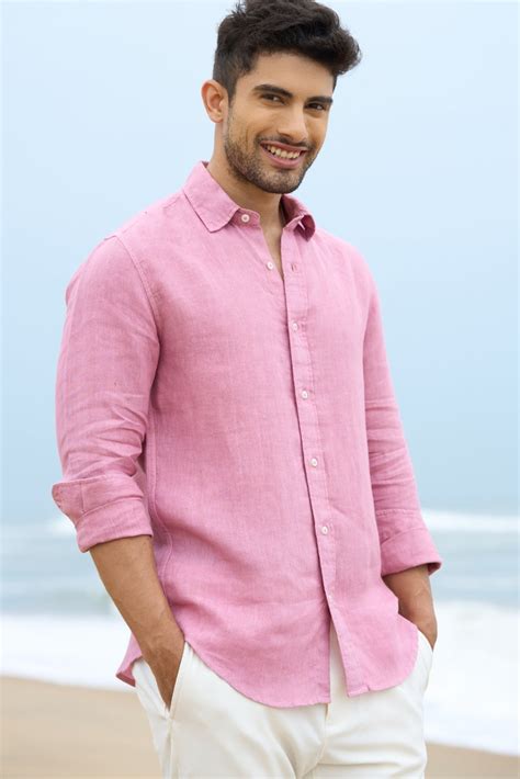 Rose Drift – Breathable Linen Summer Shirt – Pink Supply