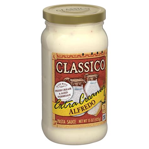 Classico Extra Creamy Alfredo Pasta Sauce, 15 oz Jar - Walmart.com
