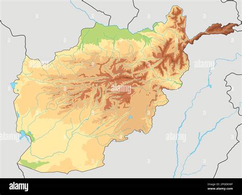 Highly detailed Afghanistan physical map Stock Vector Image & Art - Alamy
