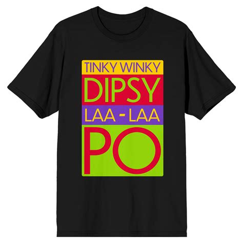 Buy Teletubbies Tinky Winky, Dipsy, Laa-Laa, Po Men’s Black T-Shirt ...