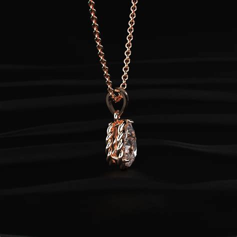 Pear Cut Diamond Solitaire Pendant | Earthly Jewels