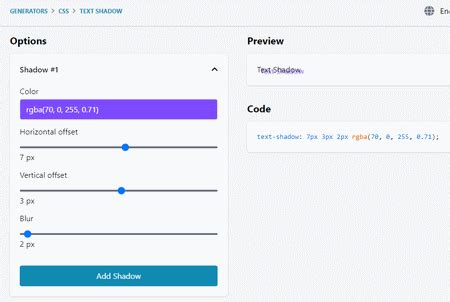 Image result for Text-Shadow CSS Generator