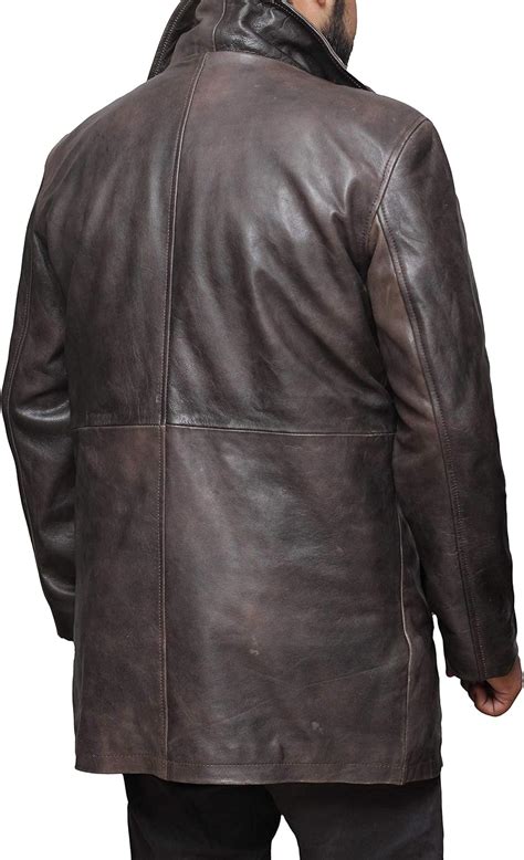 Fjackets Men's Natural Distressed Leather Jacket - Brown India | Ubuy
