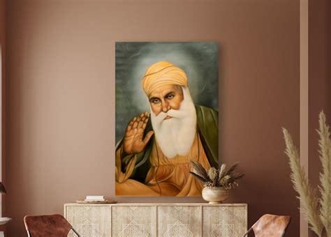 Tushaco Handicrafts GuruNanak(Design2) Canvas Painting Gallery Wrapped ...