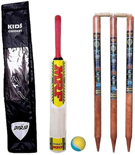 Small Boy's Cricket Set, Wooden Cricket Kit with Carry Bag (Ideal for 5 ...