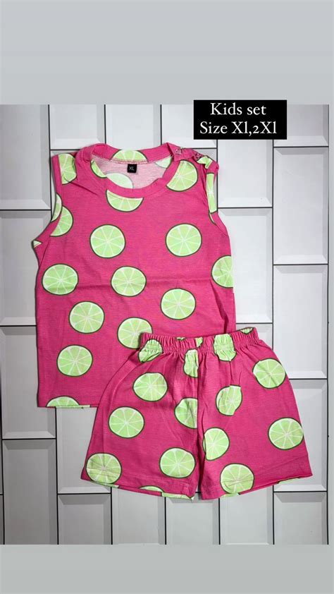 Sleeveless Shorts Sets(Pink Lemon Wheel) – sanright