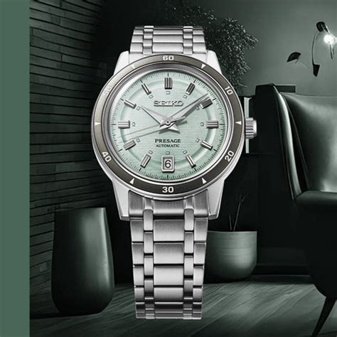 Seiko Presage Style 60's in Ice Green Dial Women 39.5mm SRPL71J1