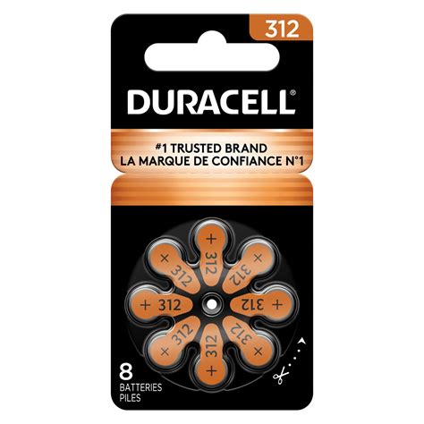 Duracell Size 312 Brown Hearing Aid Batteries, 8 Pack - Walmart.com