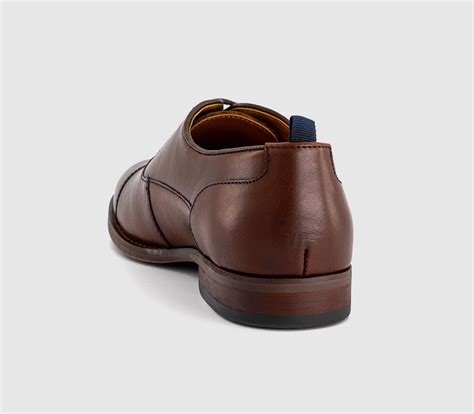 OFFICE Montana Toecap Oxford Shoes Chocolate Brown - Men’s Smart Shoes