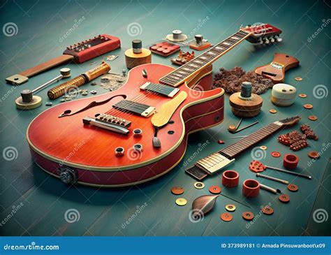 Parts Of An Acoustic Guitar Chart Vector Illustration. Guitar Anatomy ...