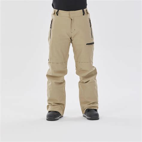 Men’s Snowboard Pants - SNB 500 Beige - Cappuccino beige ...