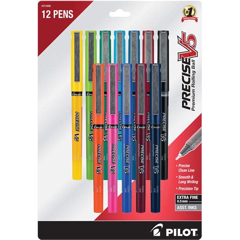 Snapklik.com : Pilot, Precise V5, Capped Liquid Ink Rolling Ball Pens ...