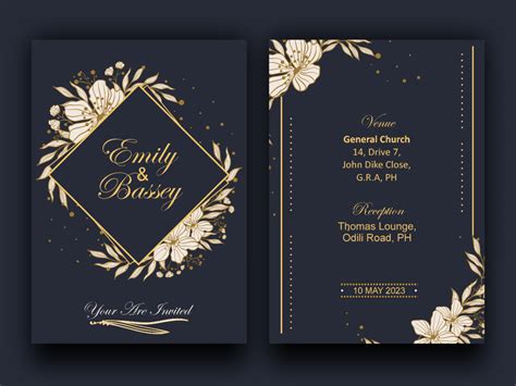 Image result for Simple Wedding Invitation Card Design