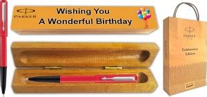 PARKER BETA NEO BP Red With Wooden Birthday Wishing Gift Box and Gift ...