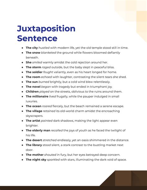 99+ Juxtaposition Sentence Examples