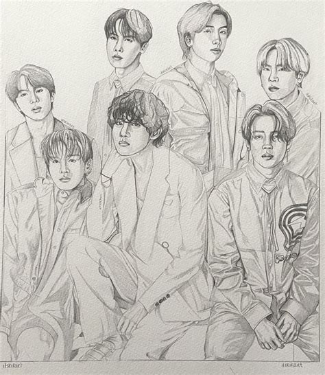 Bts &(kpop idol)pencil sketch | Sketches, Bts drawings, Cute drawings