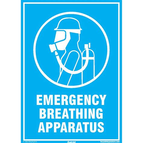 Buysafetyposters.com -Emergency Breathing Apparatus Signs in English ...