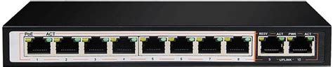 D-Link 8 Port Gigabit PoE Switch - 8 PoE+ 2 Uplink Port 250m DGS-F1010P ...