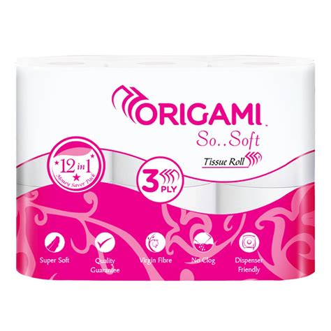 Buy Origami So Soft 3 Ply 12 in 1 Toilet Tissue Paper Roll | Ultra ...