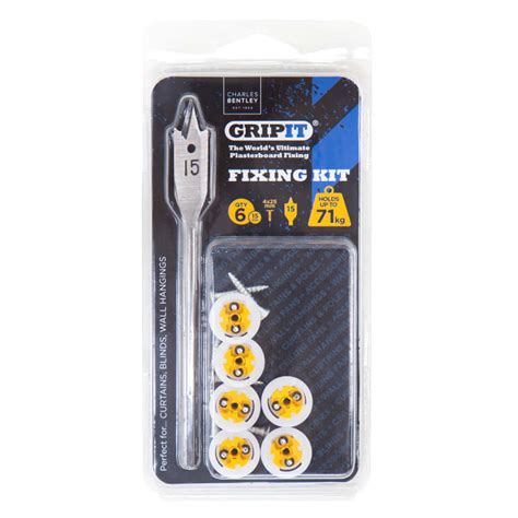 GPCURTKIT Gripit | Gripit Yellow Stainless Steel Plasterboard Fixings ...