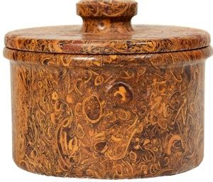 BarmerBazaar Stoneware Storage Bowl Habur Stone Handi with Lid,Stone ...