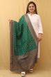 Handloom Sambalpuri Ikat Cotton Dupatta - Green