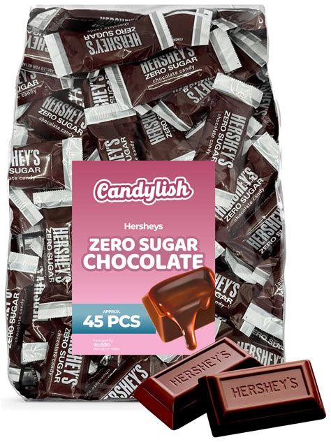 Zero Sugar Milk Chocolate Candy Bars – 45 Pieces Bulk Pack Candylish ...