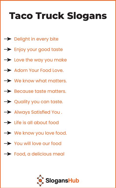 Taco Truck Slogans in 2024 | Best food trucks, Slogan, Business slogans