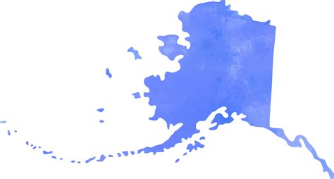 watercolor painting of alaska state map. 24960284 PNG