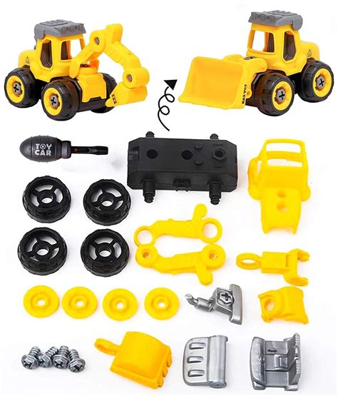 4AJ BAZAAR Construction Vehicles Set/Pack of 4 Construction Trucks with ...