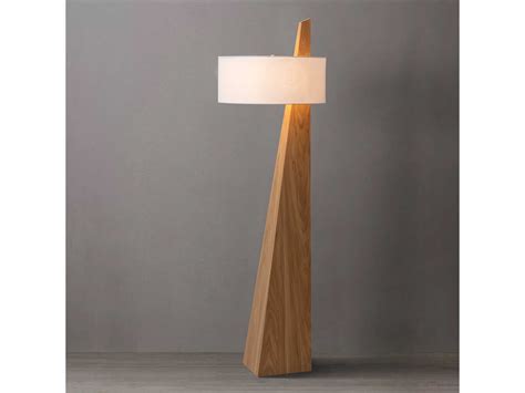 Nova Obelisk Natural Ash White Linen Floor Lamp | NOV11891LW