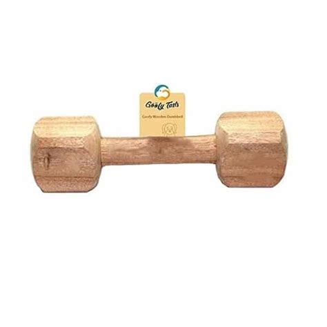Goofy Tails Wooden Dumbbell Training Chew Toy – GoofyTails